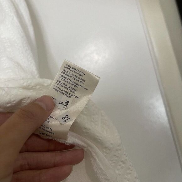 NEW! ANTHROPOLOGIE Maeve White boho high low tiered dress removable strap Medium - Picture 3 of 11